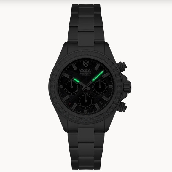 NWT Duxot Accelero Black Meteorite Chronograph Watch - Picture 5 of 9